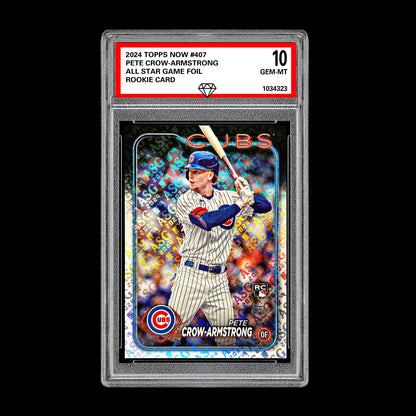Graded 10 Pete Crow-Armstrong 2024 Topps #407 RC Rookie Card All Star Game Foil Baseball