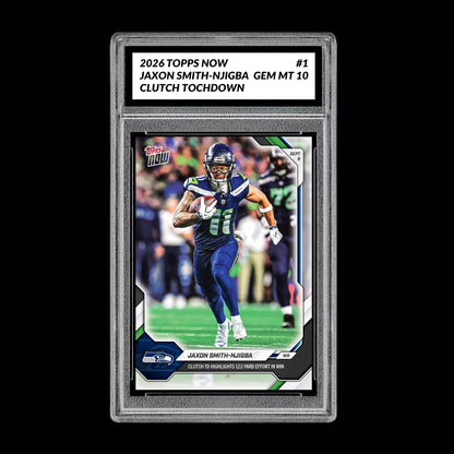Graded 10 2026 Topps Now Jaxon Smith-Njigba  #1 Seahawks PRESALE Football