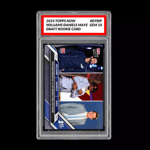 2024 TOPPS NOW #DTRIP CALEB WILLIAMS/DRAKE MAYE/JAYDEN DANIELS GRADED 10 Football