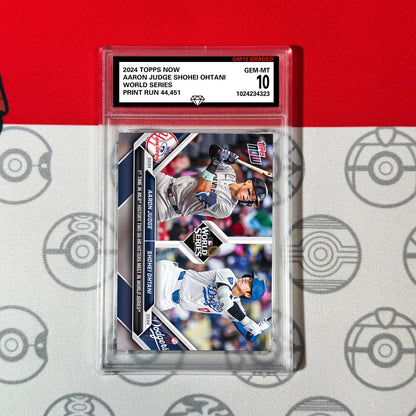 Graded 10 Aaron Judge/Shohei Ohtani - 2024 MLB Topps NOW Card #863 World Series Baseball