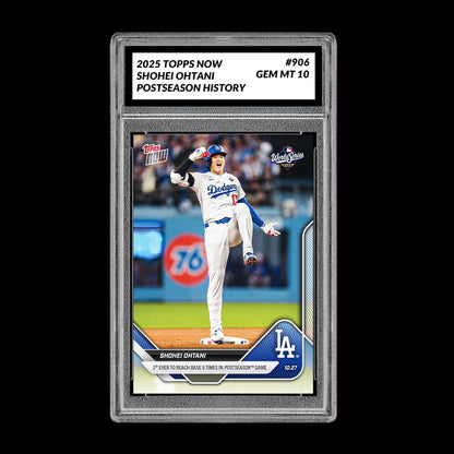 Graded 10 Shohei Ohtani History 9 Times on Base 2025 MLB Topps NOW 906 Presale Baseball
