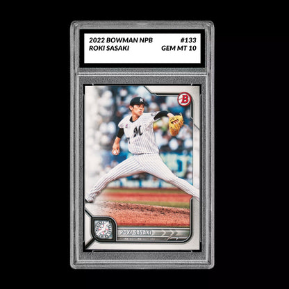 Graded 10 ROKI SASAKI LA Dodgers RC Rookie 1st 2022 Bowman NPB Japanese  Baseball