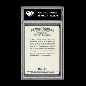 2024 Allen & Ginter Jayden Daniels Rookie Graded 10 Gem Mint RC Commanders Football