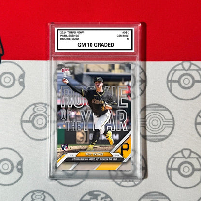 Graded 10 Paul Skenes NL ROY RC Of Year 2024 MLB Topps NOW OS-2 Rookie Baseball