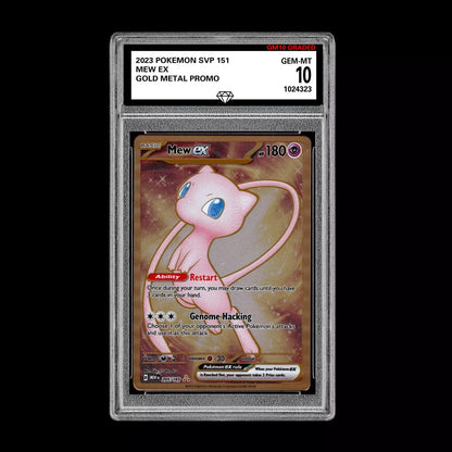 Graded 10 Pokemon 151 Mew EX #205/165 Gold Metal Ultra Premium Collection Promo