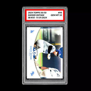 Graded 10 SHOHEI OHTANI SB #50 - 2024 Topps 50/50 Card #98 Dodgers MLB History Baseball