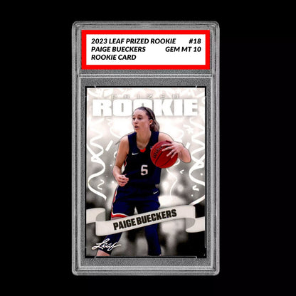 Graded 10 Paige Bueckers #18 2023 Leaf Prized Rookie Card RC UConn Huskies Basketball