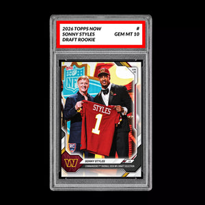 Graded 10 Sonny Styles 2026 TOPPS NOW RC Rookie Card Commanders PRESALE Football