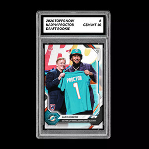 Graded 10 Kadyn Proctor 2026 TOPPS NOW RC Rookie Card Dolphins PRESALE Football