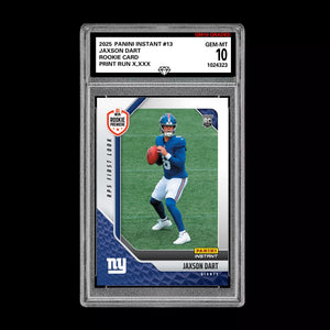 Graded 10 Jaxson Dart #13 RC Rookie 2025 Panini Instant NFL RPS Premiere  Football