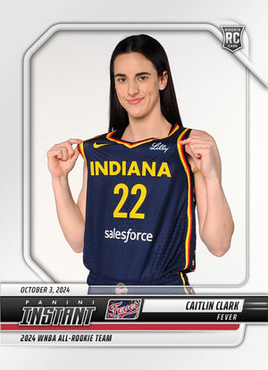 Graded 10 CAITLIN CLARK All Rookie Team 2024 Panini Instant #247 WNBA RC Card Basketball