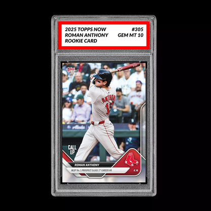 Graded 10 Roman Anthony Call-Up Red Sox RC Rookie 2025 Topps NOW 305  Baseball