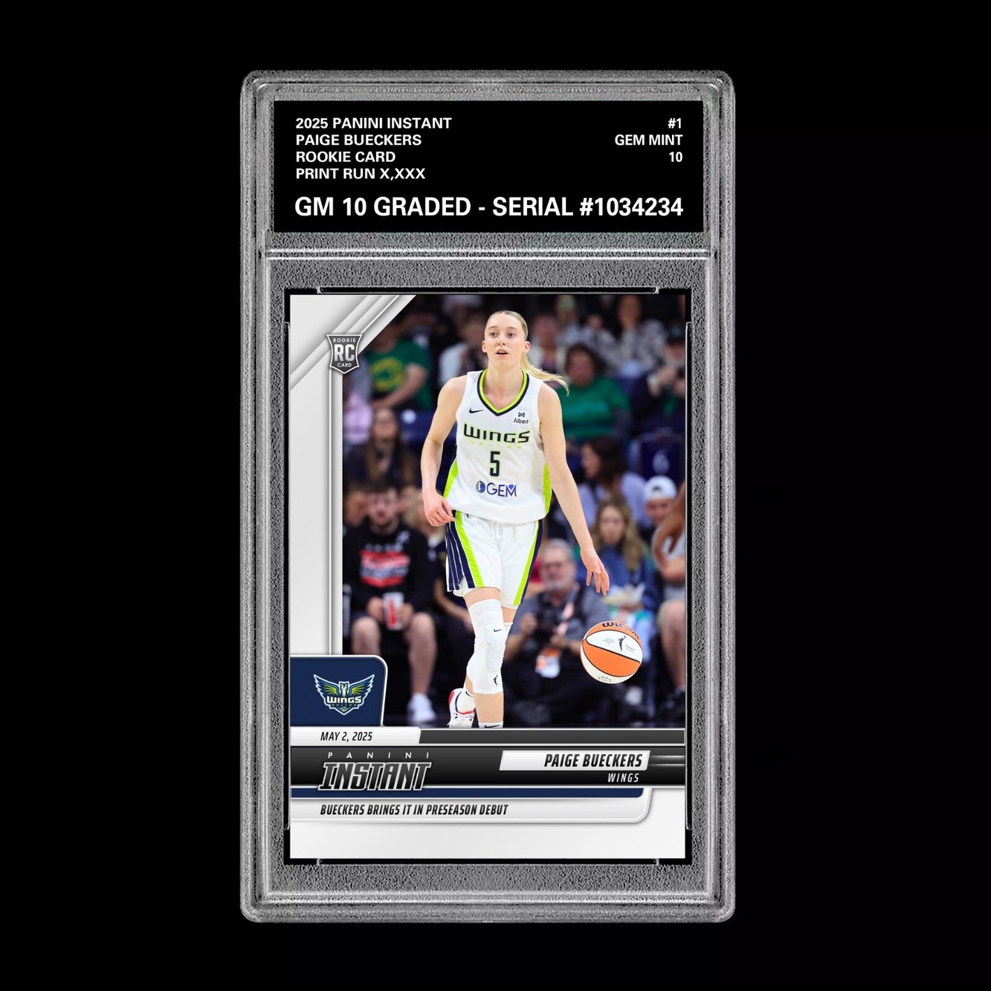Graded 10 Paige Bueckers #1 2025-26 Panini Instant RC Rookie Card  Basketball