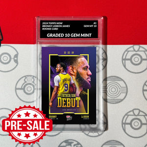 Graded 10 LEBRON BRONNY JAMES JR 2024/25 Topps Now #1 RC ROOKIE LAKERS Basketball