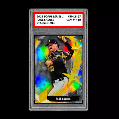 Graded 10 Paul Skenes 2025 Topps Stars of MLB Insert SMLB-27 Pittsburgh Pirates Baseball