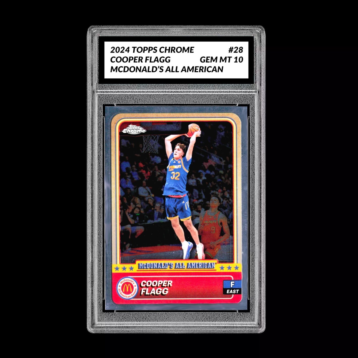 Graded 10 2024 COOPER FLAGG Topps Chrome RC Rookie McDonald’s All American #28 Basketball