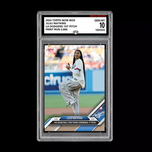 Graded 10 JuJu Watkins #332 2024 Topps Now RC USC Basketball Star Dodgers Baseball,Basketball
