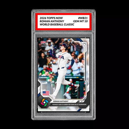 Graded 10 Roman Anthony 2026 Topps NOW #WB21 World Baseball Classic PRESALE Baseball
