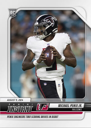 Graded 10 Michael Penix Jr #4 RC Rookie Card 2024 Panini Instant Falcons Football