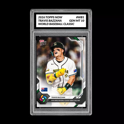 Graded 10 Travis Bazzana 2026 Topps NOW #WB4 World Baseball Classic PRESALE Baseball