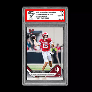 Graded 10 Fernando Mendoza RC Rookie Card 2025-26 Bowman U Topps Now #45  Football