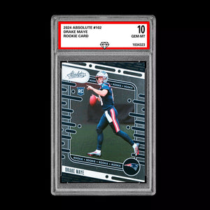 Graded 10 Drake Maye 2024 Panini Absolute - Rookies #103 Silver (RC) GEM MT Football