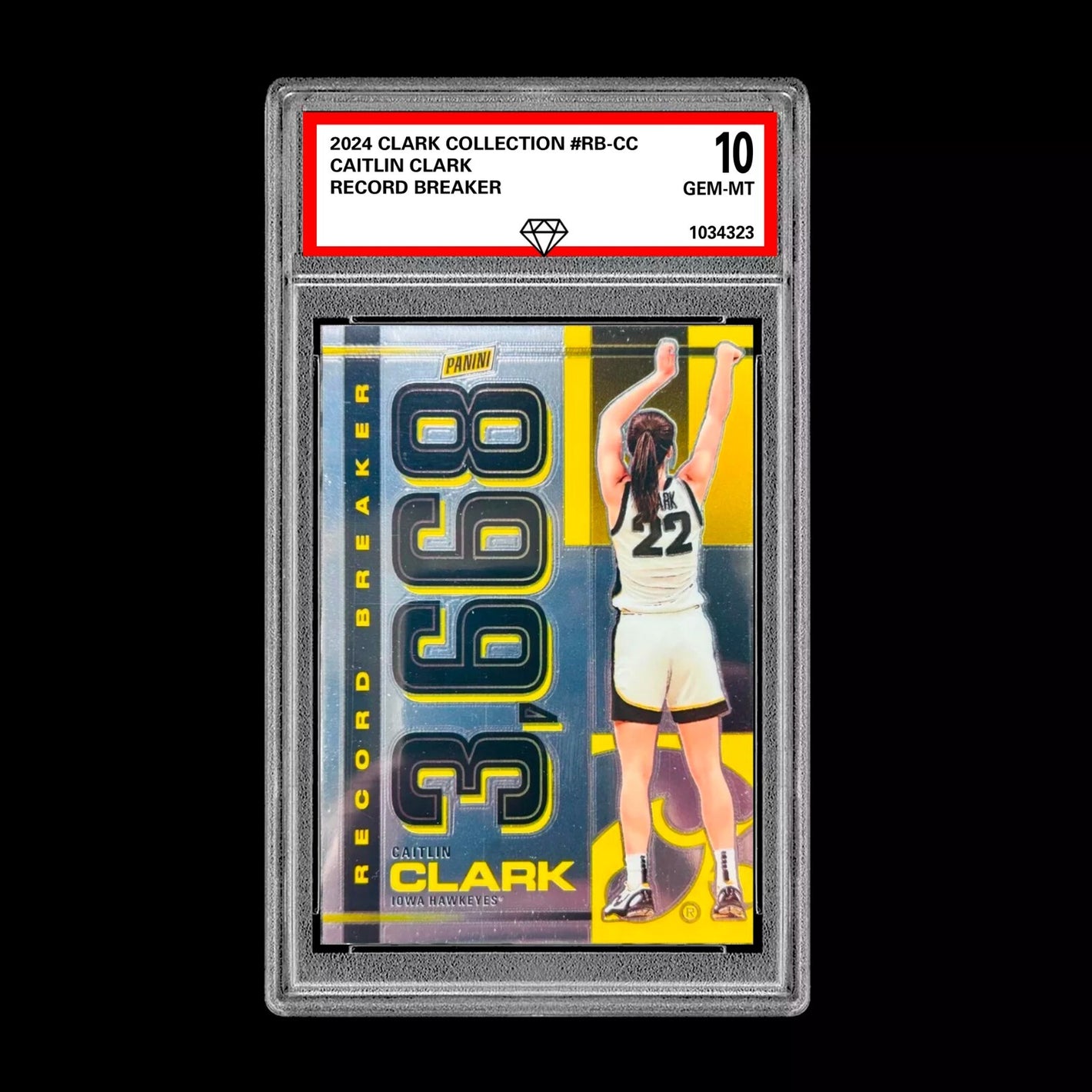 Graded 10 Caitlin Clark 2024 Panini Collection WNBA Record Break Rookie Card Basketball