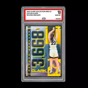Graded 10 Caitlin Clark 2024 Panini Collection WNBA Record Break Rookie Card Basketball