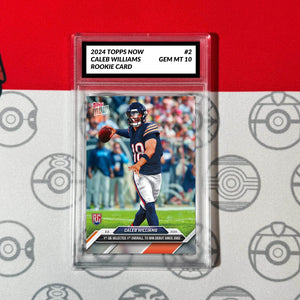 Graded 10 Caleb Williams #2 RC NFL Bears Rookie 2024 Topps Now 1st Draft Football