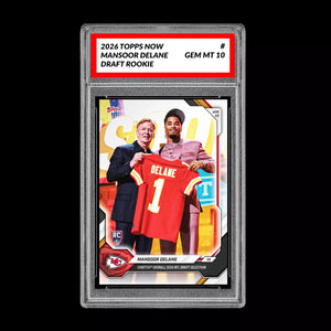 Graded 10 Mansoor Delane 2026 TOPPS NOW RC Rookie Card Chiefs Football