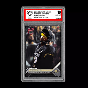 SHEDEUR SANDERS 2023 BOWMAN U NOW GRADED 10 ROOKIE CARD COLORADO BUFFALOES RC Football