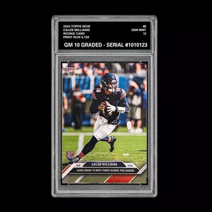 Graded 10 Caleb Williams #8 2024 Topps Now RC Rookie Card Most Points Scored Football