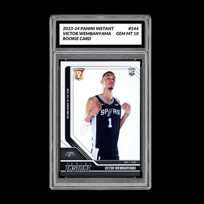 Graded 10 Victor Wembanyama RC #544 2023 Panini Instant Rookie San Antonio Spurs Basketball