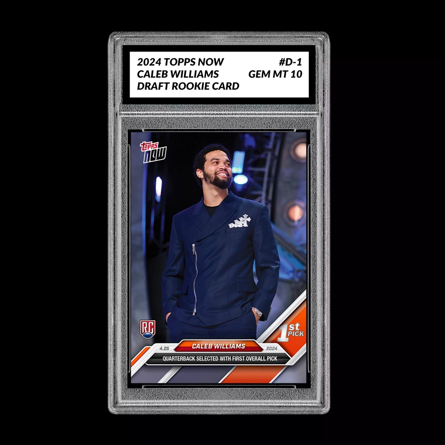 🐻 2024 Draft 1st Pick Caleb Williams Rookie TOPPS NOW Graded 10 Card Bears RC Football