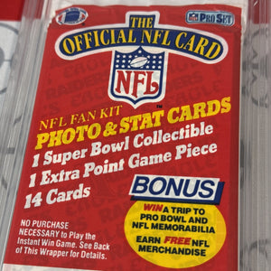 Graded 10 1989 NFL Pro Set Sealed Wax Pack Series 1 Unopened Authentic Football Football