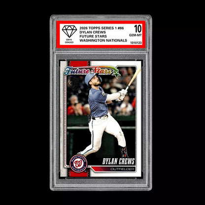 Graded 10 Dylan Crews #86 2026 Topps Series 1 Washington Nationals Baseball