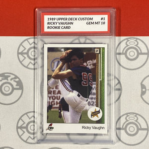 Graded 10 1989 UPPER DECK  Custom Ricky Vaughn Wild Thing Major League Rookie Baseball