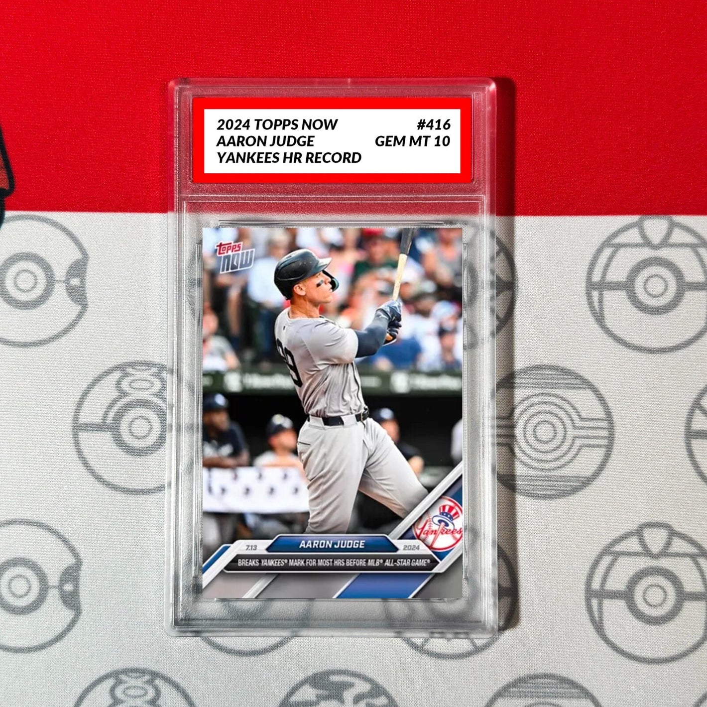Graded 10 Aaron Judge - 2024 MLB TOPPS NOW® Card 416 Yankees HR All Star Baseball,Football
