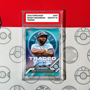 Graded 10 Randy Arozarena TRADED #469 2024 MLB TOPPS NOW Card Seattle Baseball