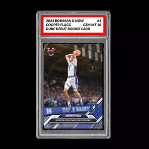 Graded 10 Cooper Flagg #1 Debut Duke RC Rookie 2024-25 Bowman U Now Card Basketball