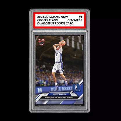 Graded 10 Cooper Flagg #1 Debut Duke RC Rookie 2024-25 Bowman U Now Card Basketball