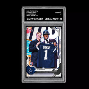 Graded 10 Caleb Downs 2026 TOPPS NOW RC Rookie Card Cowboys NFL Football Football