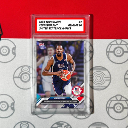 Graded 10 2024 Topps NOW Olympics Kevin Durant #2 Team USA Basketball