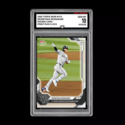 Graded 10 Munetaka Murakami Rookie Card #110 2026 Topps NOW White Sox PRESALE Baseball