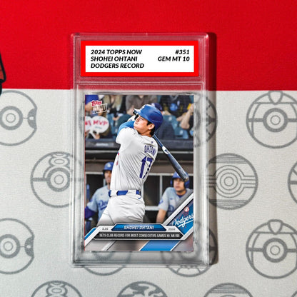 Graded 10 Shohei Ohtani Dodgers Record RBI 2024 MLB TOPPS NOW Card 351 Baseball