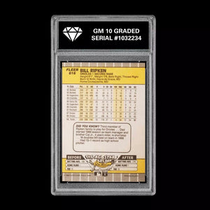 Graded 10 1989 Fleer #616 Bill Ripken ERROR on Bat Mint FCK FACE Error Card FF Baseball