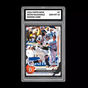 Graded 10 Kevin McGonigle RC Rookie #7 2026 Topps Now MLB Opening Day  Baseball