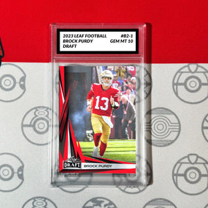 Graded 10 Brock Purdy DRAFT Quarterback 2023 Leaf Draft Football #B2-1 Football