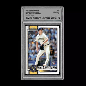 Graded 10 Jacob Misorowski #10  Rookie Card RC 2026  Topps Series 1 Brewers Baseball