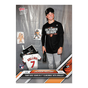 Graded 10 Jackson Holliday #749 RC Rookie Card 2024 Topps Now BABY BIRD Baseball